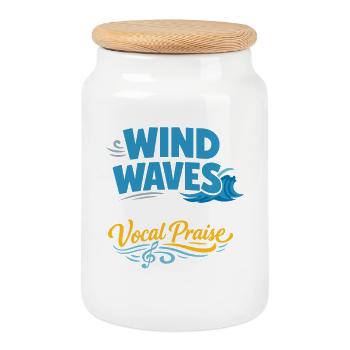 Shanty Crew folk music community - Cookie Jar with Wooden Lid - white - Front