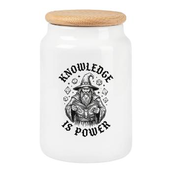Magic Failed Time For Lead Wizard Fantasy Meme - Cookie Jar with Wooden Lid - white - Front