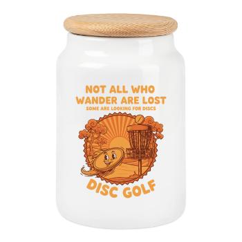 Nicht alle, die umherwandern, sind verloren auf der Suche nach Discs Disc - Keksdose mit Holzdeckel - Weiß - Vorne