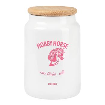 Hobby Horse Chefin Sport-Statement - Keksdose mit Holzdeckel - Weiß - Vorne