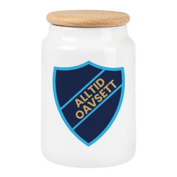 Always Regardless of Shield Design - Cookie Jar with Wooden Lid - white - Front