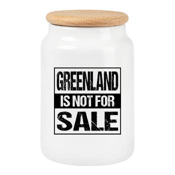 Greenland Is Not For Sale - Keksdose mit Holzdeckel - Weiß - Vorne