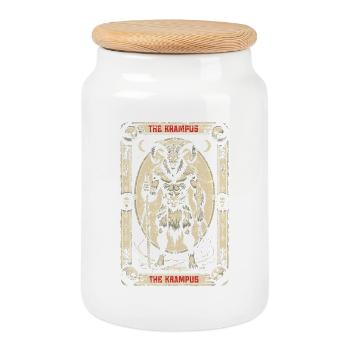 The Krampus Mythologische Kreaturen - Keksdose mit Holzdeckel - Weiß - Vorne