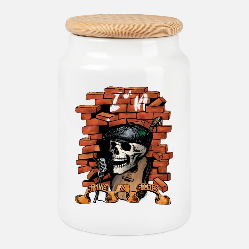 Upload_Logo - Keksdose mit Holzdeckel - Weiß