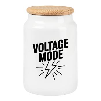 Mode de tension - Boîte à biscuits avec couvercle en bois - blanc - Devant