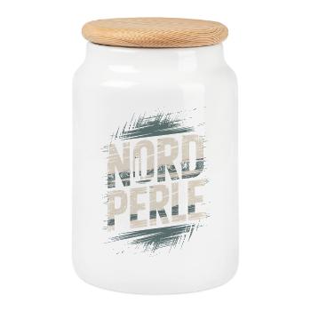 Nordperle Hambourg mer du Nord mer Baltique Deern allemand du Nord - Boîte à biscuits avec couvercle en bois - blanc - Devant