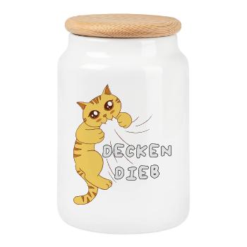 Favorite Blanket Thief Official Sleep Shirt - Cookie Jar with Wooden Lid - white - Front