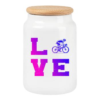 Roadbike Fokus pur - Keksdose mit Holzdeckel - Weiß - Vorne