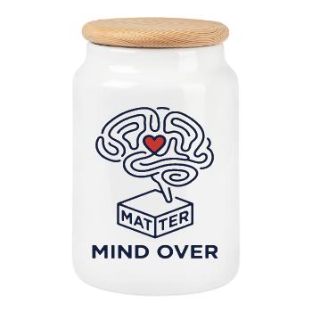 Mind Over Matter – Herz und Verstand Illustration - Boîte à biscuits avec couvercle en bois - blanc - Devant