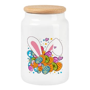 Oster Kawaii Aesthetics - Cookie Jar with Wooden Lid - white - Front