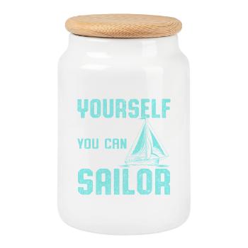 Soyez toujours vous-même, sauf si vous pouvez être un équipage de marins - Boîte à biscuits avec couvercle en bois - blanc - Devant