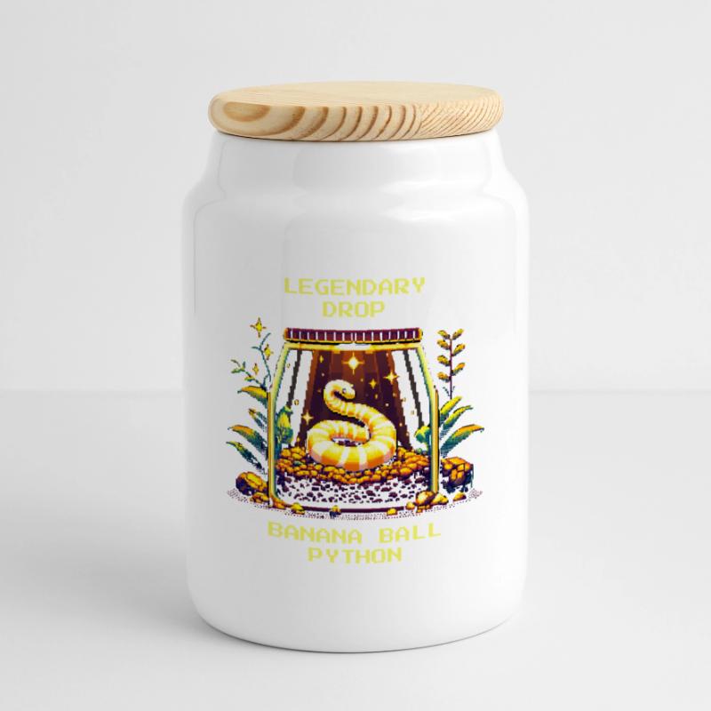 Legendärer Fund: Banana Königspython | Python Keksdose mit Holzdeckel