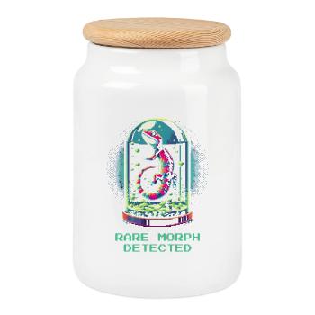 Morph rare découvert | Morphes de reptiles - Boîte à biscuits avec couvercle en bois - blanc - Devant