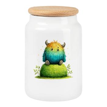 Rainbow Cuddly Morpe Meadow Joy - Cookie Jar with Wooden Lid - white - Front