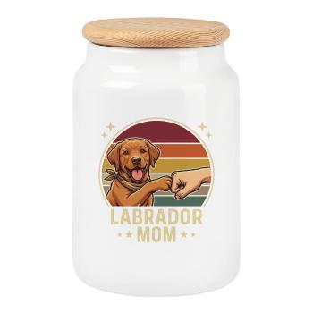 Affrontement entre la mère rétro et la patte rousse - Boîte à biscuits avec couvercle en bois - blanc - Devant