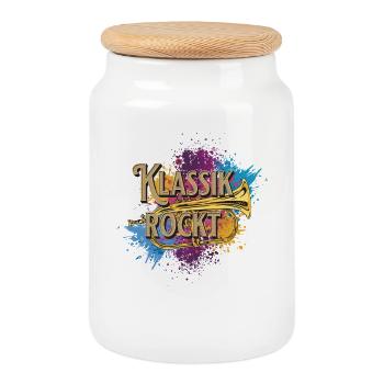 Tenor horn - classical music rocks classical music fan brass music - Cookie Jar with Wooden Lid - white - Front
