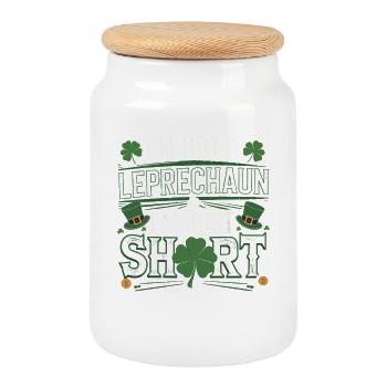 Je ne suis pas un lutin, je suis juste petit - Boîte à biscuits avec couvercle en bois - blanc - Devant
