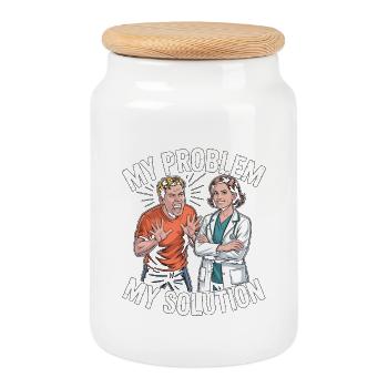 Hospital Pharmacist My Problem My Pictogram Mom - Keksdose mit Holzdeckel - Weiß - Vorne