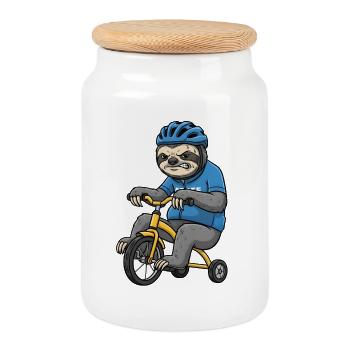 Cycliste Vélo de route Vélo de VTT Sport Vélo - Boîte à biscuits avec couvercle en bois - blanc - Devant
