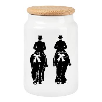 KŘIŽERJEJ ... a čěs! - Cookie Jar with Wooden Lid - white - Front