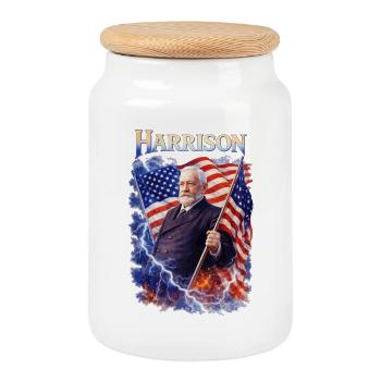 Harrison Patriot Thunder - Keksdose mit Holzdeckel - Weiß - Vorne