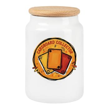 Cardboard Collector Trading Card Binder Legendary - Cookie Jar with Wooden Lid - white - Front