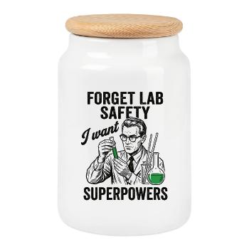 Chemie Humor Shirt für Wissenschaft Nerds - Keksdose mit Holzdeckel - Weiß - Vorne