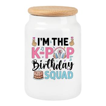 I'm The K-Pop Birthday Squad - Keksdose mit Holzdeckel - Weiß - Vorne