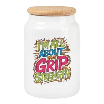 Hand Therapist I'm All About That Physiotherapist - Keksdose mit Holzdeckel - Weiß - Vorne