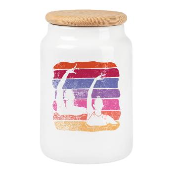 Natation artistique par équipe Natation synchronisée - Boîte à biscuits avec couvercle en bois - blanc - Devant
