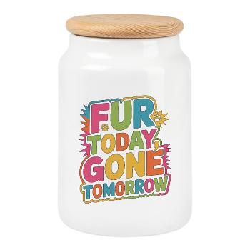 Vet Tech Fur Today Gone Tomorrow Animal Hospital - Keksdose mit Holzdeckel - Weiß - Vorne