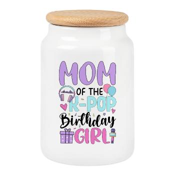 Mom Of The K Pop Birthday Girl - Keksdose mit Holzdeckel - Weiß - Vorne