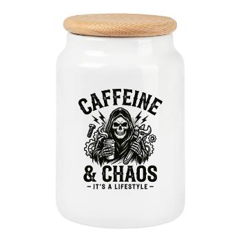 Mechanic Humor Design for Mechanic Fans - Cookie Jar with Wooden Lid - white - Front