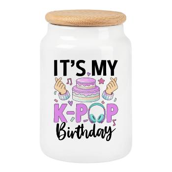 It's My K Pop Birthday - Keksdose mit Holzdeckel - Weiß - Vorne