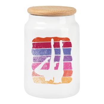 Natation artistique par équipe Natation synchronisée - Boîte à biscuits avec couvercle en bois - blanc - Devant