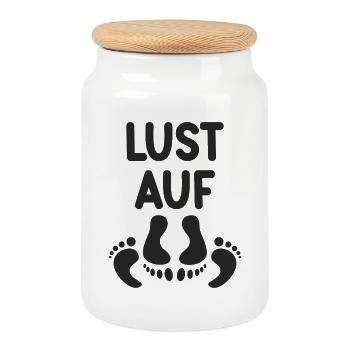 Lust auf Sex Humor Paar Fun Idee - Keksdose mit Holzdeckel - Weiß - Vorne
