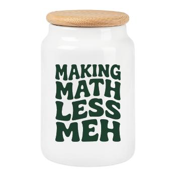 Les maths rendent les choses meilleures | Humour de professeur de maths - Boîte à biscuits avec couvercle en bois - blanc - Devant