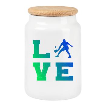 Pickleball player Idee für pickleball athlete Fans - Keksdose mit Holzdeckel - Weiß - Vorne