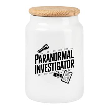 Enquêteur paranormal - Boîte à biscuits avec couvercle en bois - blanc - Devant