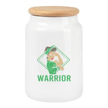 Organ Donor Liver Organ Donor Liver Donation - Cookie Jar with Wooden Lid - white - Front