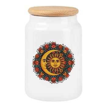 Litha Pagan: Sommersonnenwende, Mittsommer, Mittsommer, Mittsommer. - Keksdose mit Holzdeckel - Weiß - Vorne