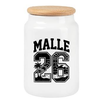 Été du maillot Malle 2026 - Boîte à biscuits avec couvercle en bois - blanc - Devant