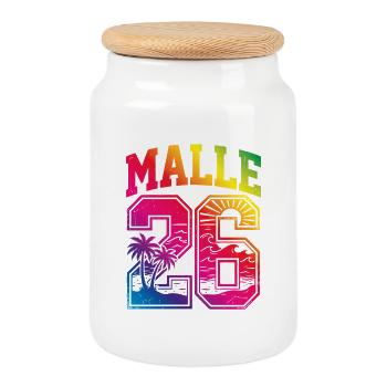 Malle 2026 Trikot Bunt - Keksdose mit Holzdeckel - Weiß - Vorne