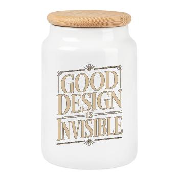 Logo Designer Good Design Is Digital Designer - Keksdose mit Holzdeckel - Weiß - Vorne