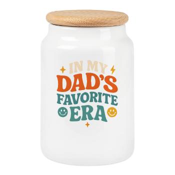 In My Dad's Favorite Era Tochter Familien Humor - Keksdose mit Holzdeckel - Weiß - Vorne