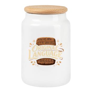Ancient Mesopotamia, Sumerian - Cookie Jar with Wooden Lid - white - Front