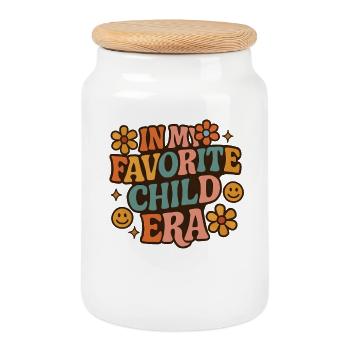 Dans l’humour de My Favorite Child Era Daughter Families - Boîte à biscuits avec couvercle en bois - blanc - Devant