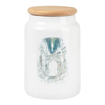Apnée libre - Boîte à biscuits avec couvercle en bois - blanc - Devant