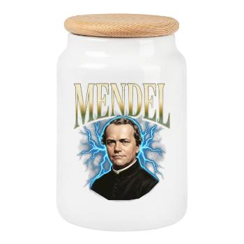 Gregor Mendel Donner - Boîte à biscuits avec couvercle en bois - blanc - Devant