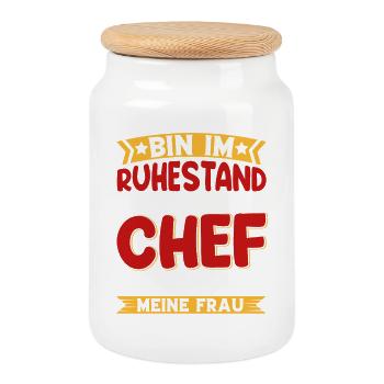 Rente Pension Ruhestand Rentner 2026 - Keksdose mit Holzdeckel - Weiß - Vorne